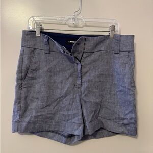 Express Women's Midi High Rise Gray Shorts